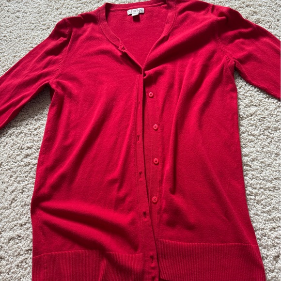 Merona Red Cardigan sweater small - Picture 1 of 7